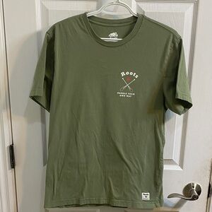 Roots Paddle Your Own Way Green Men’s Short Sleeve T Shirt Medium Outdoor Spring